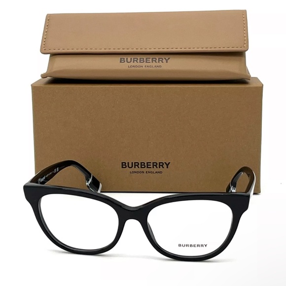 BURBERRY EVELYN BE2375 3001 Black / Demo Lens 53 Eyeglasses - Picture 2 of 4